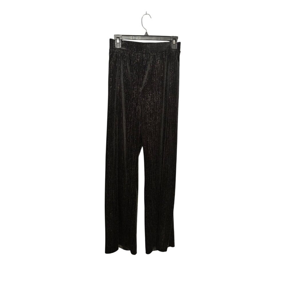 Vince Camuto Womens Black‎ Metallic Stretch Palazzo Pants Size 2X Pockets NWT